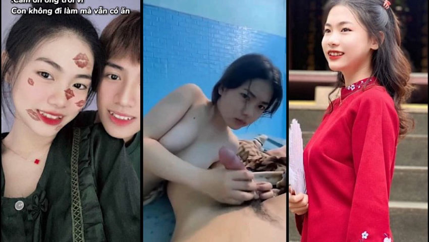 Cẩm Vân 2k7 Long An bị người yêu tung clip mặt em hờn dỗi cũng dễ thương bú cu bị nắc rên la cực nứng